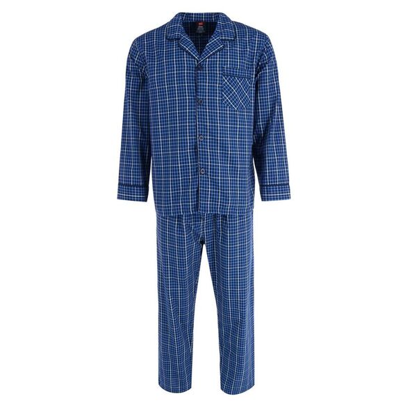 Hanes Men's Broadcloth Long Sleeve Pajama Set - Picture 1 of 4